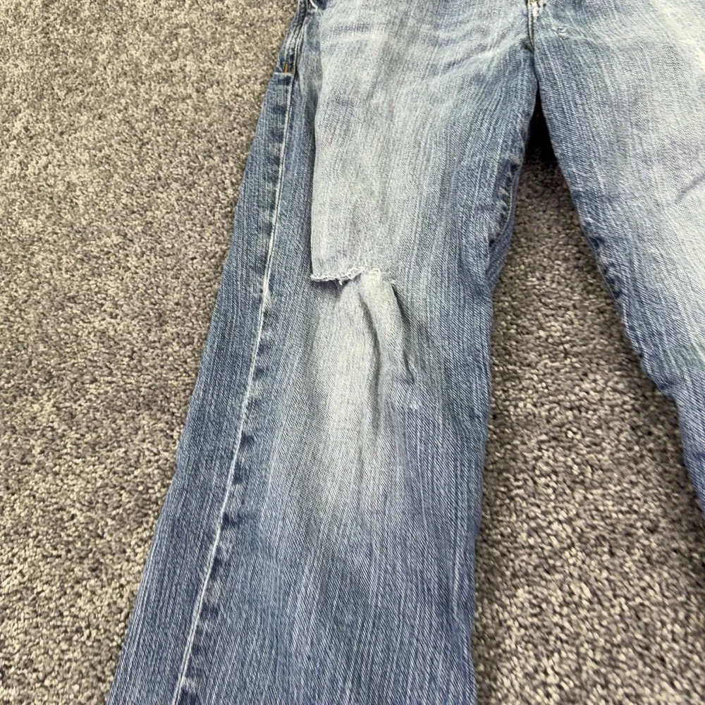 Lee L342 Modern Series Jeans Mens 32x30 Blue Straight Distressed Denim Workwear